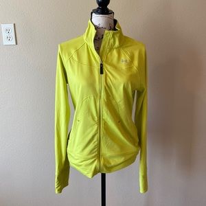 Highlighter colored Under Armour  zip up track jacket